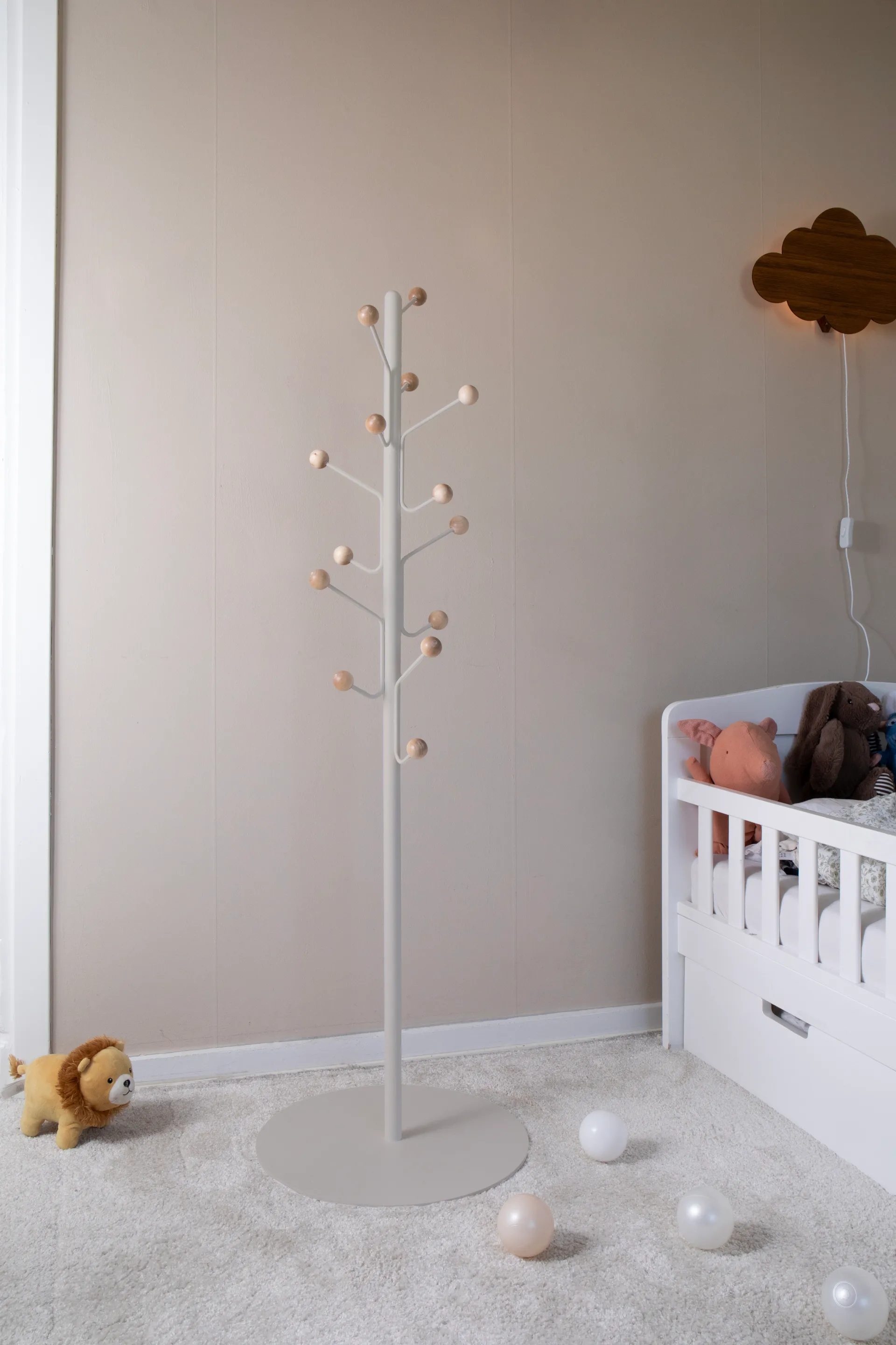 Bill Floor junior coat rack, Greige Maze