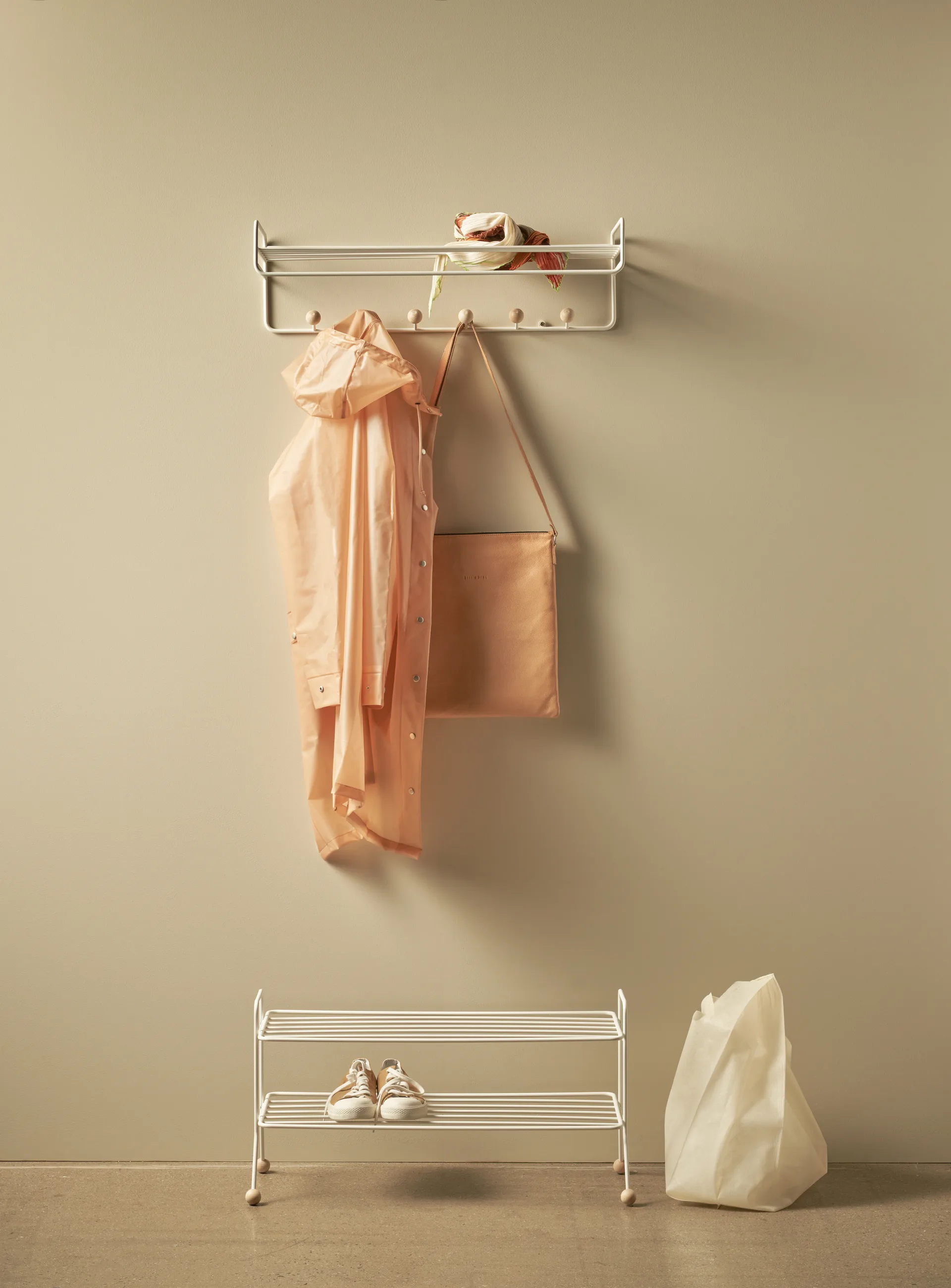 Bill Hat rack hat rack, White Maze