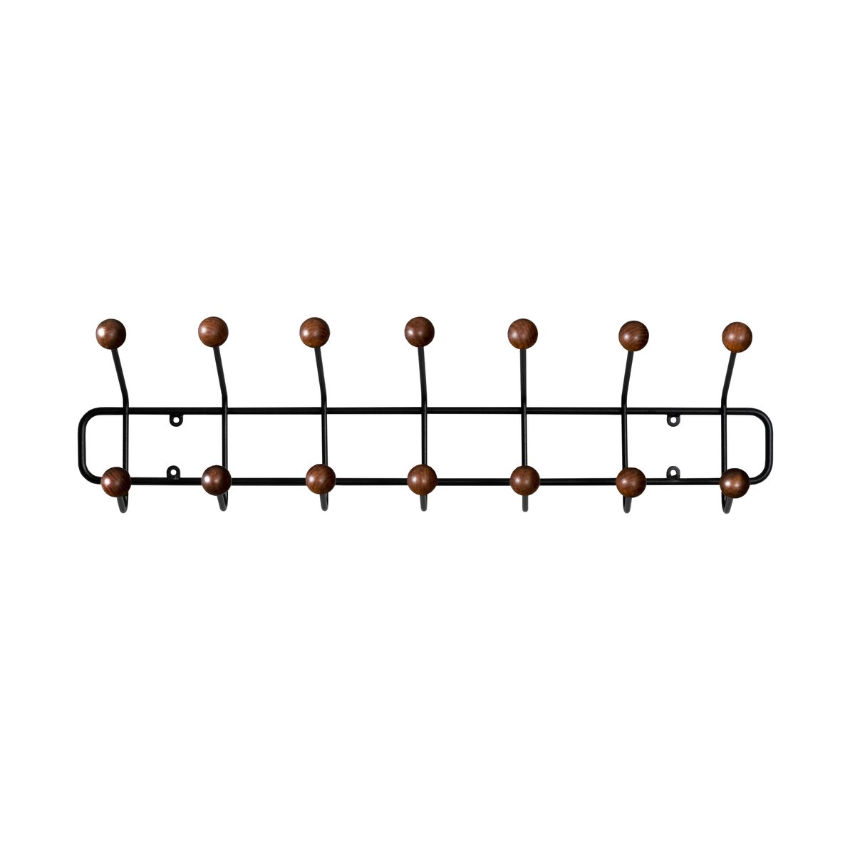 Maze Bill Horizontal S black-dark brown | Scandinavian Design | Clothes hooks & hangers | Brown