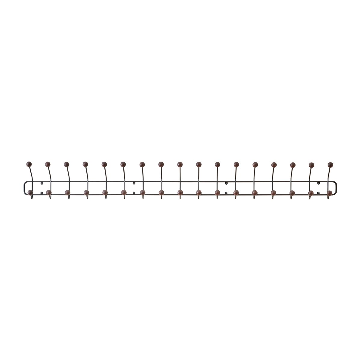 Maze Bill Horizontal XL Black-dark brown | Scandinavian Design | Clothes hooks & hangers | Black