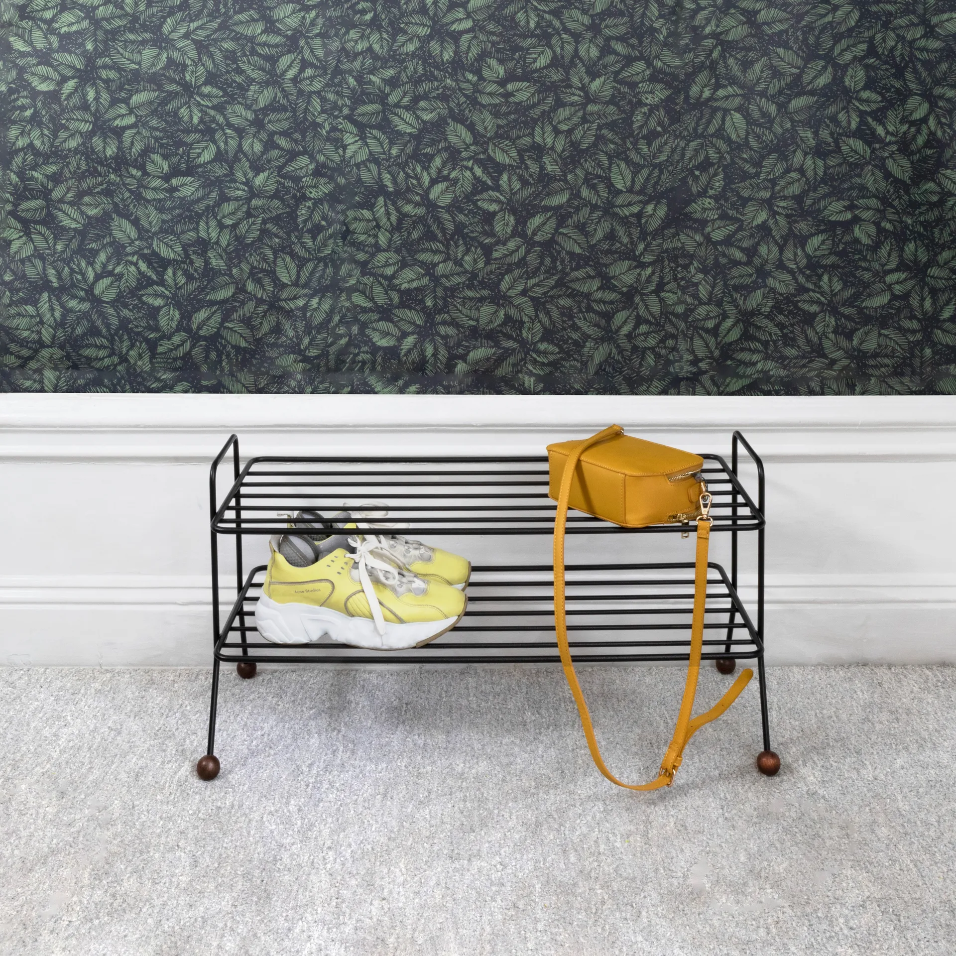 Bill shoe shelf, black-dark brown Maze