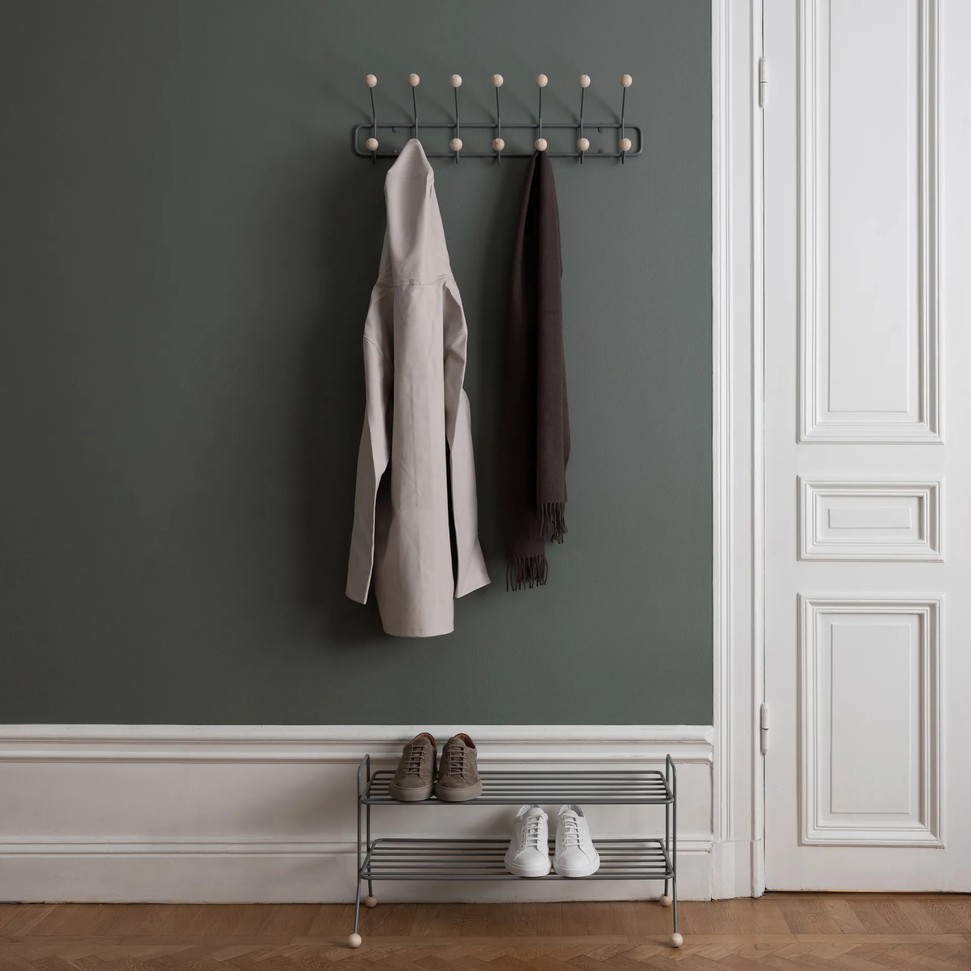 Bill shoe shelf, grey Maze