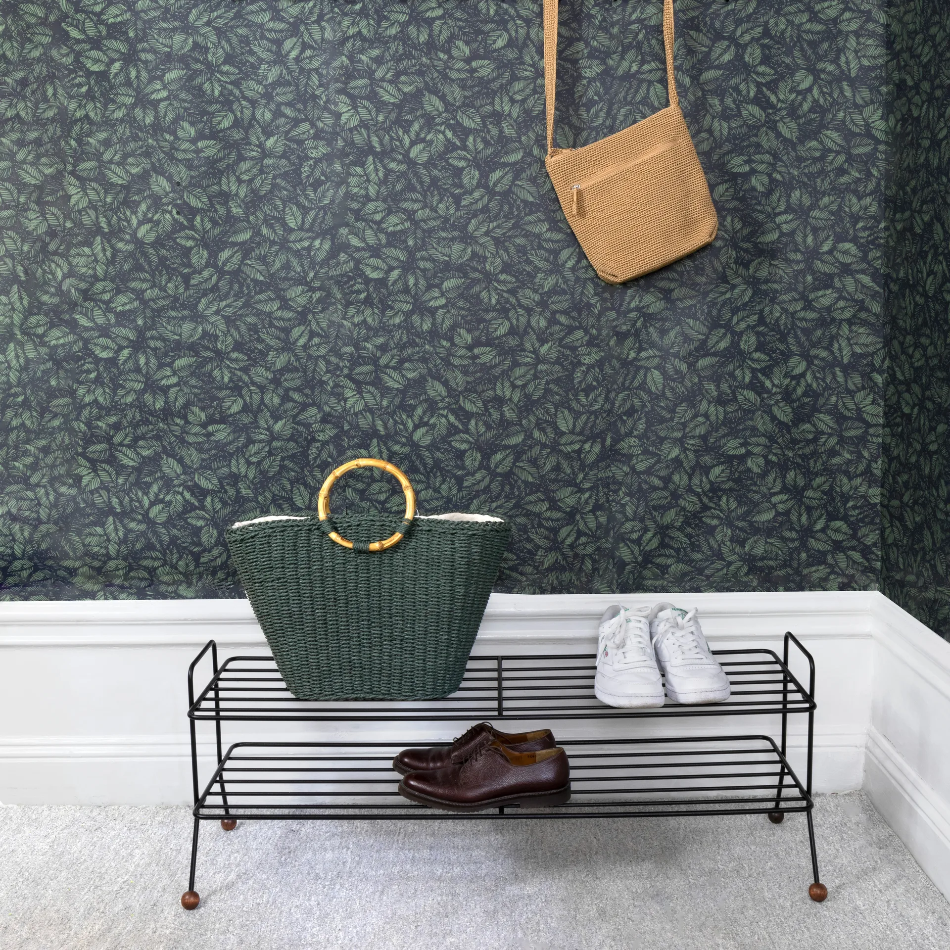 Bill Shoe Shelf L, black-dark brown Maze