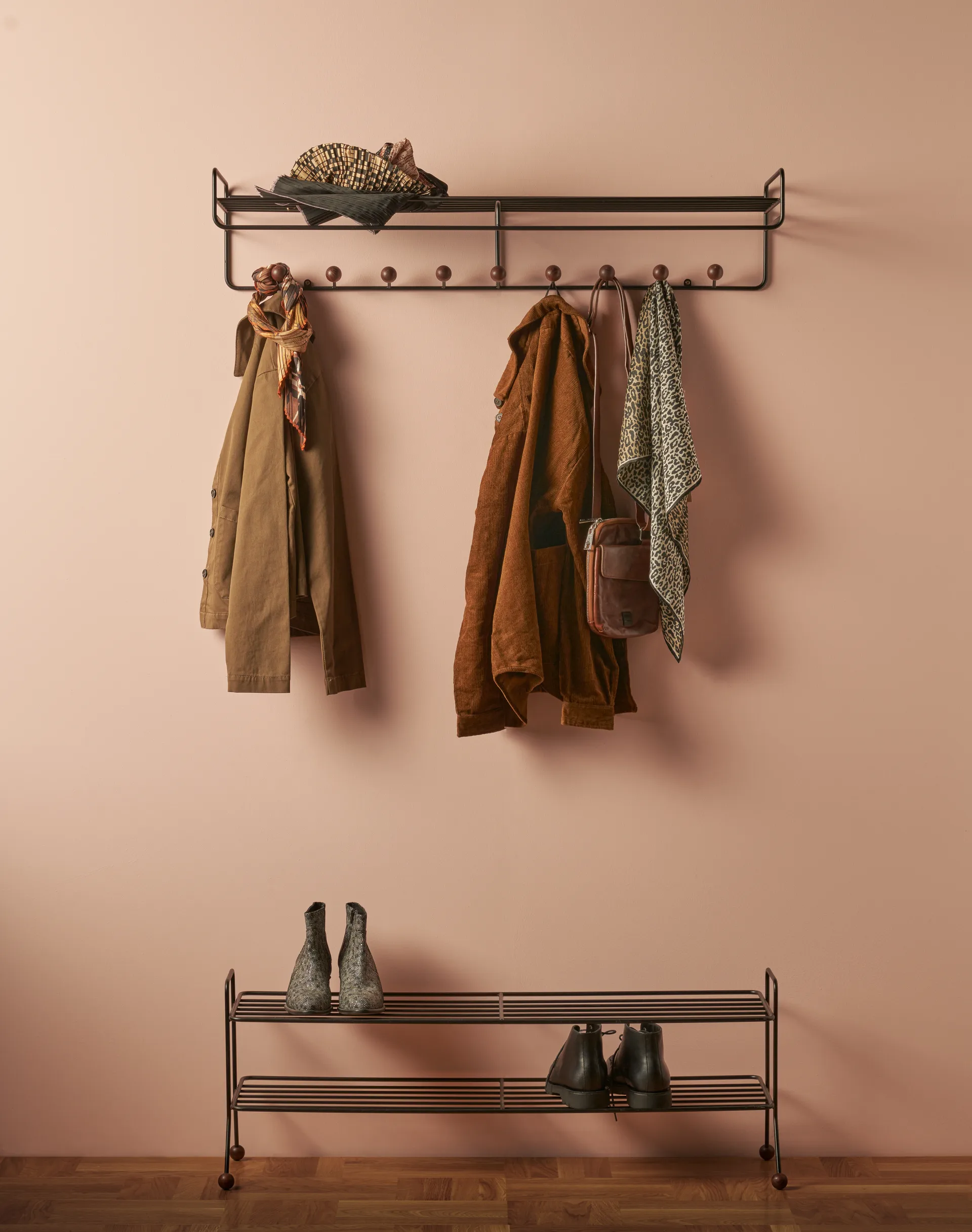 Bill Shoe Shelf L, black-dark brown Maze