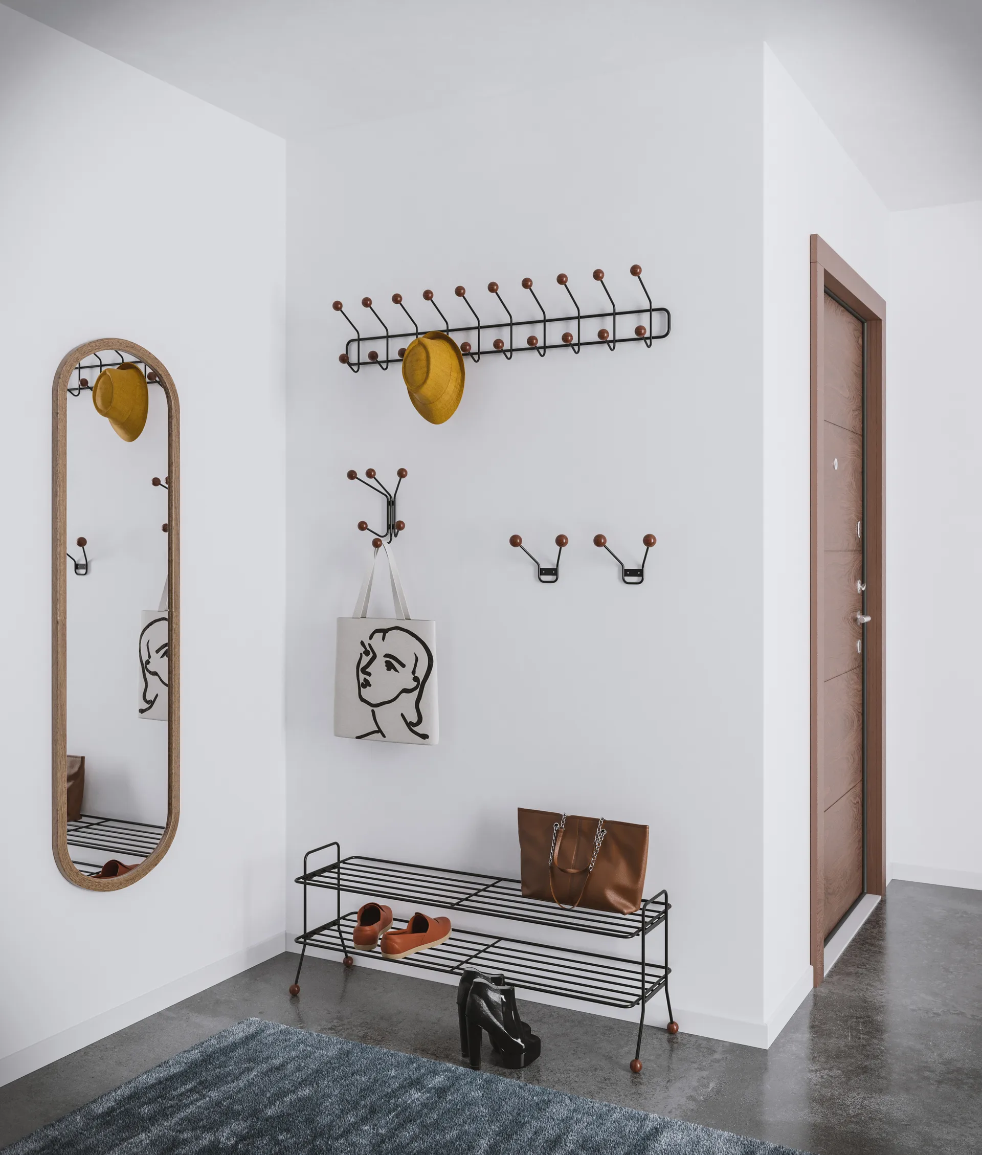 Bill Shoe Shelf L Shoe shelf, Black Maze