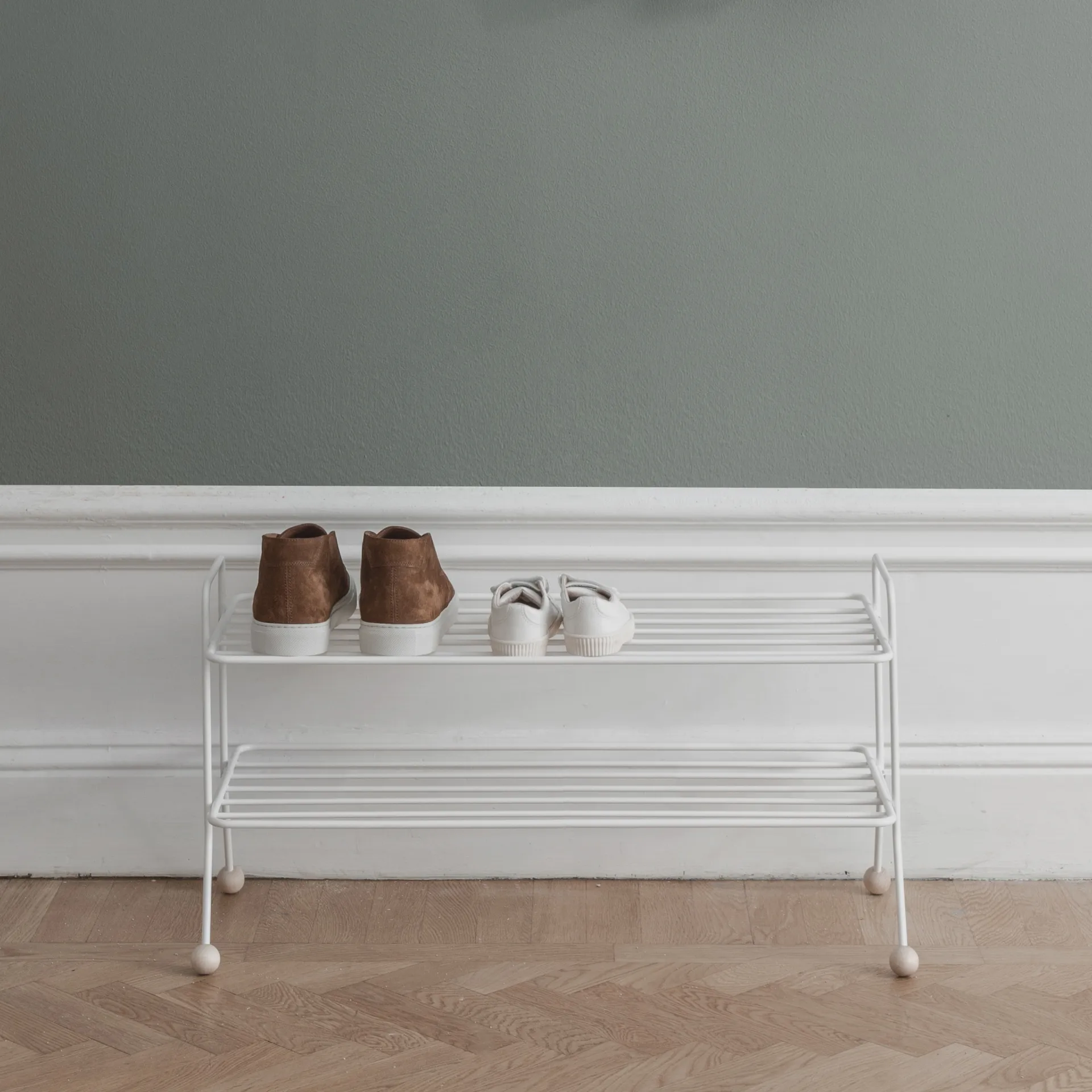 Bill shoe shelf, white Maze