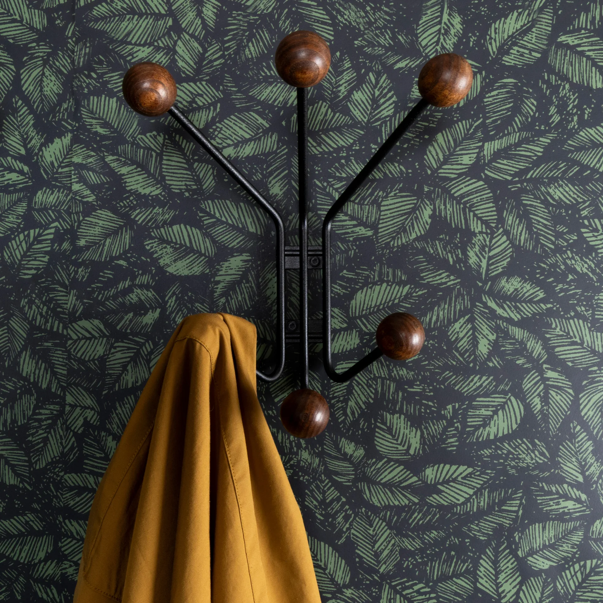 Bill XS hanger, black-dark brown Maze