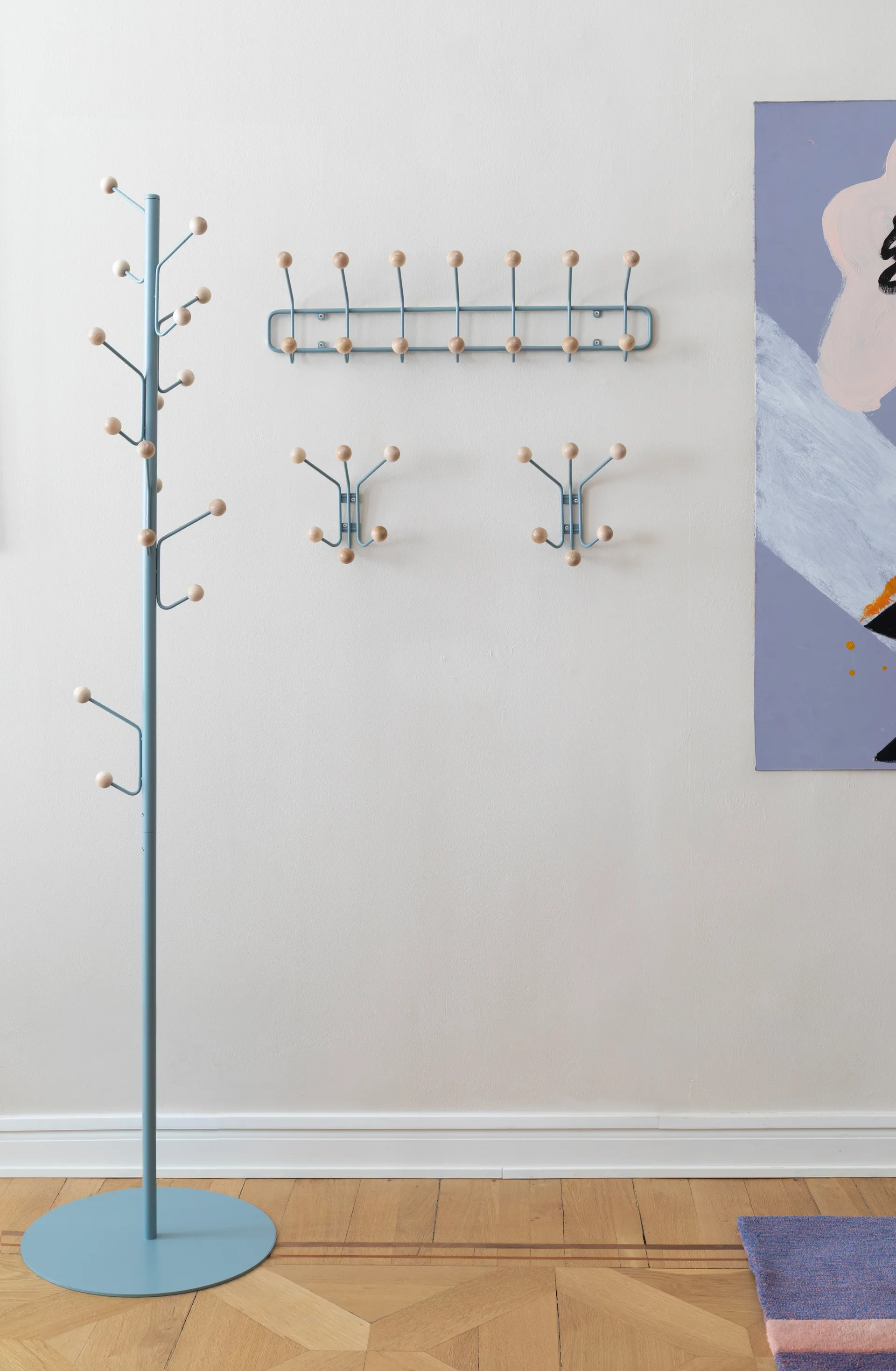 Bill XS hanger, Pigeon blue Maze