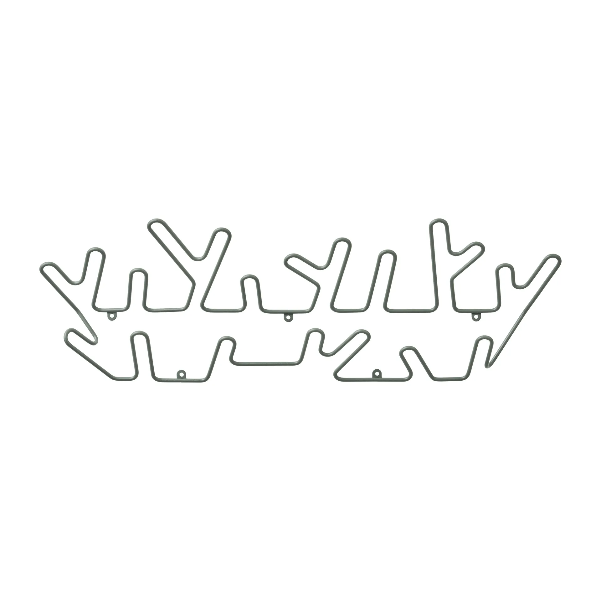 Crown L hangers, Green grey Maze