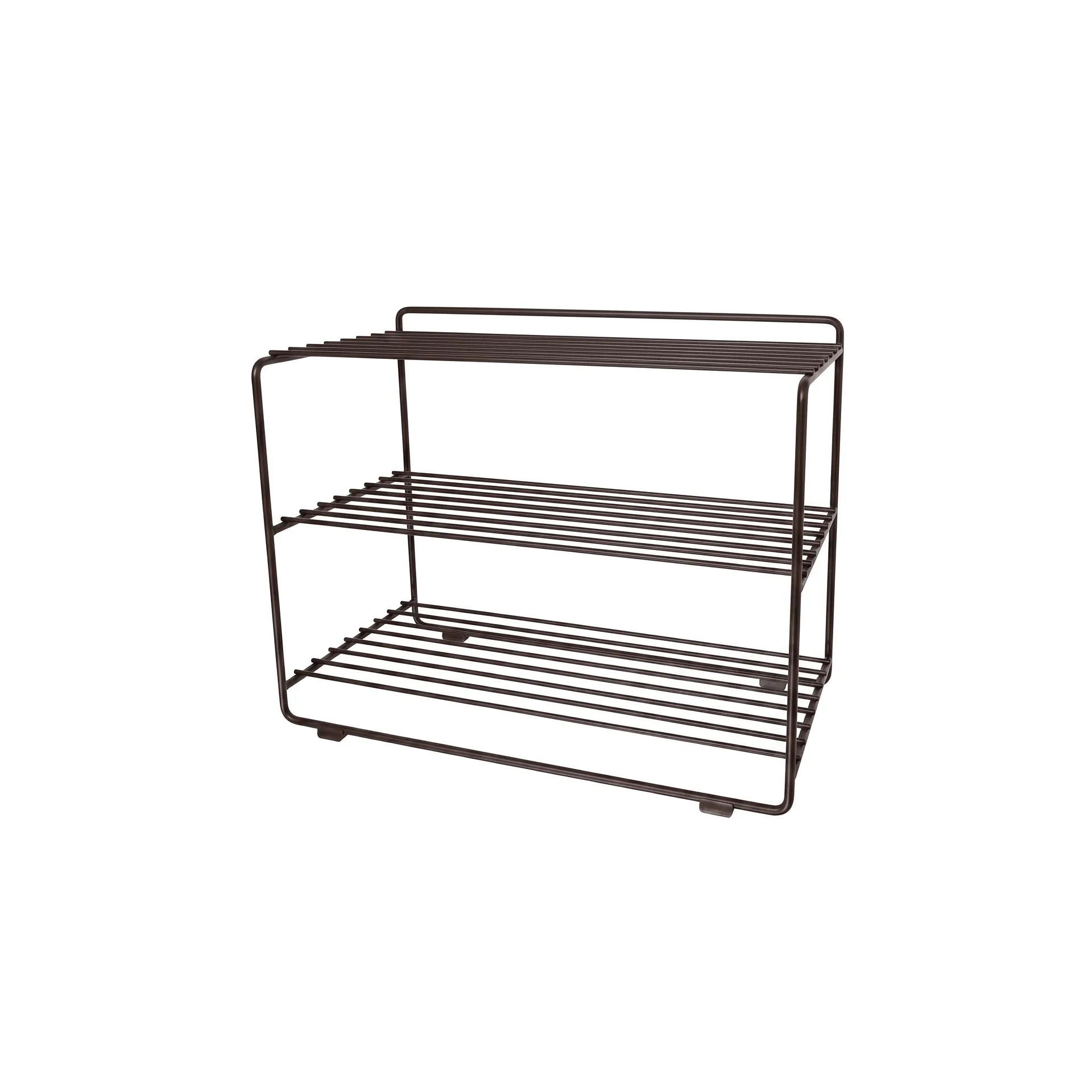 Downtown shoe rack, Dark mocha Maze