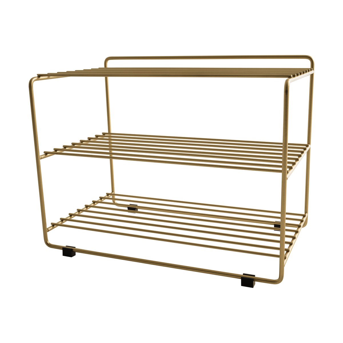 Maze Downtown shoe shelf Brass | Scandinavian Design | Shoe racks | Gold-coloured