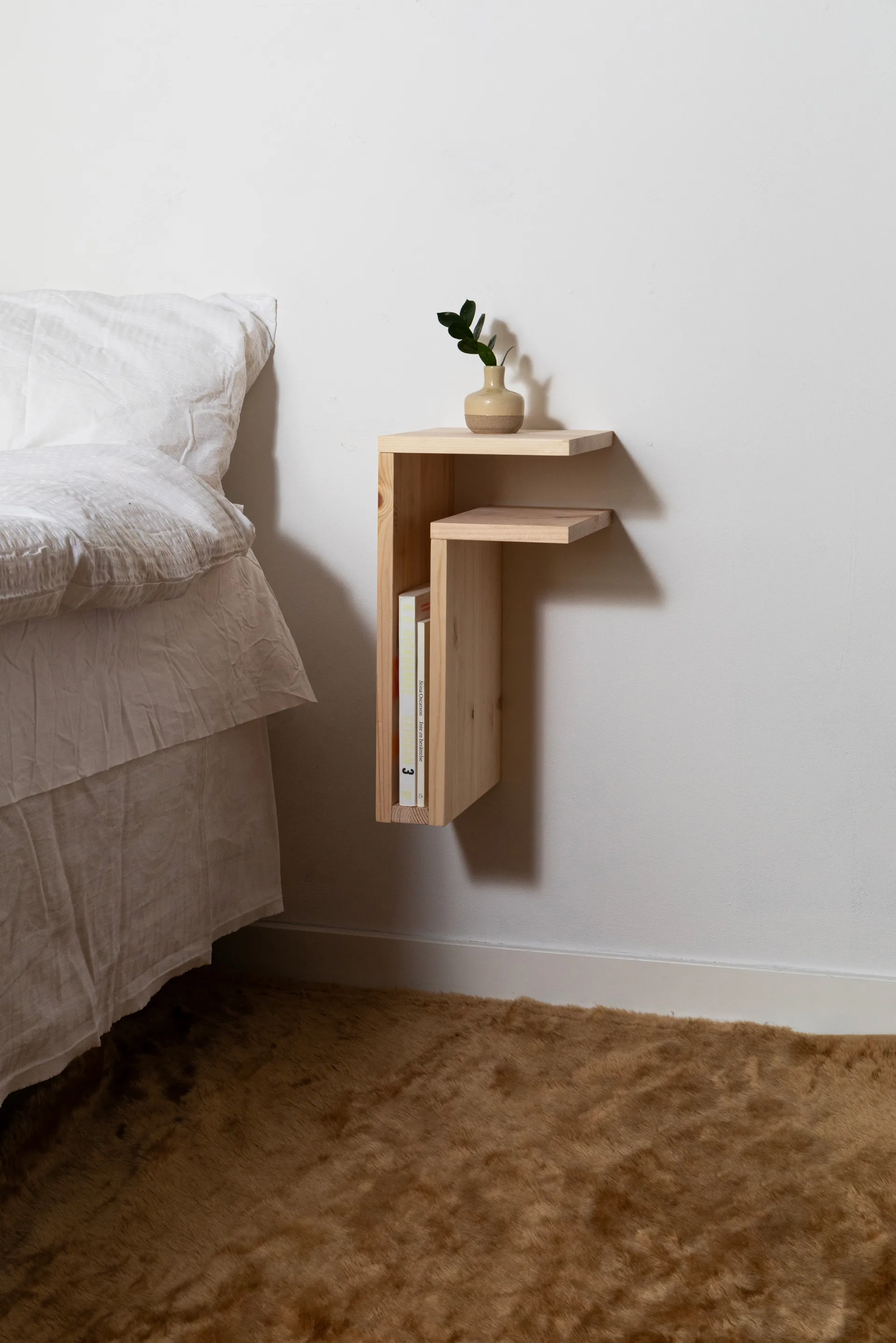 F-shelf Play DIY wall shelf, Pine, right Maze