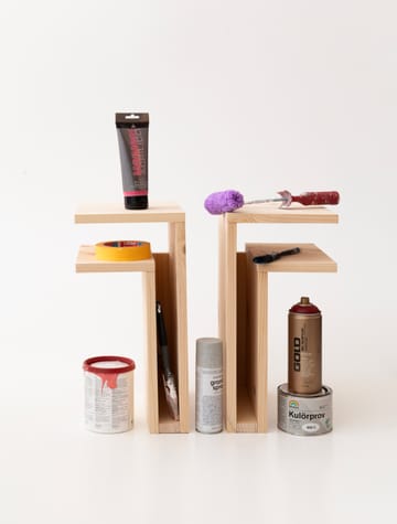 F-shelf Play DIY wall shelf - Pine, right - Maze