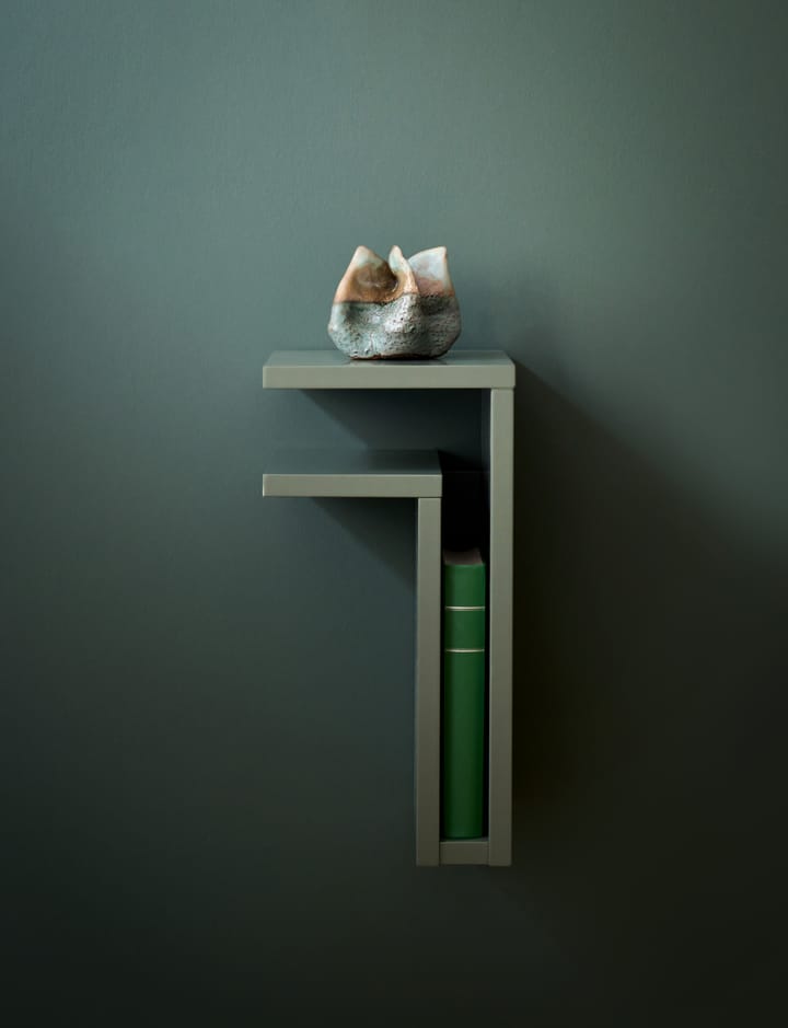 F-shelf wall shelf green grey - Shelf to left - Maze