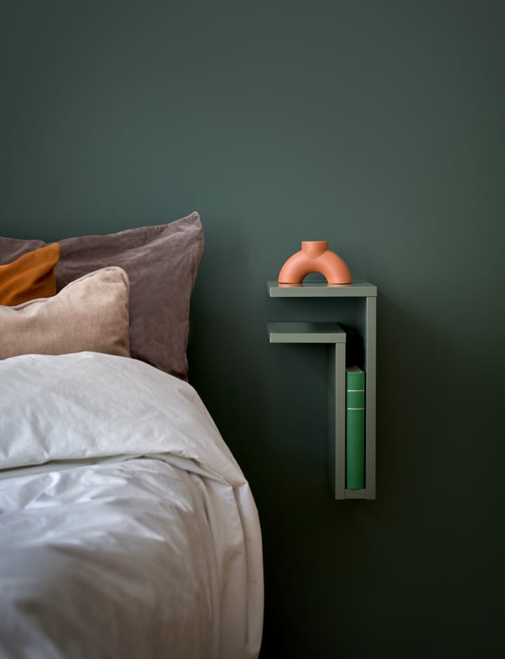 F-shelf wall shelf green grey, Shelf to left Maze