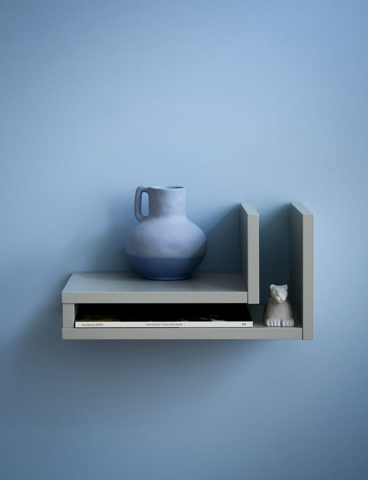 F-shelf wall shelf silk grey, Shelf to left Maze