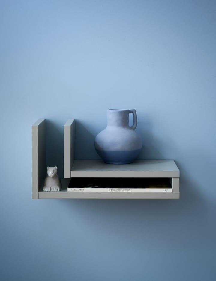 F-shelf wall shelf silk grey, Shelf to right Maze