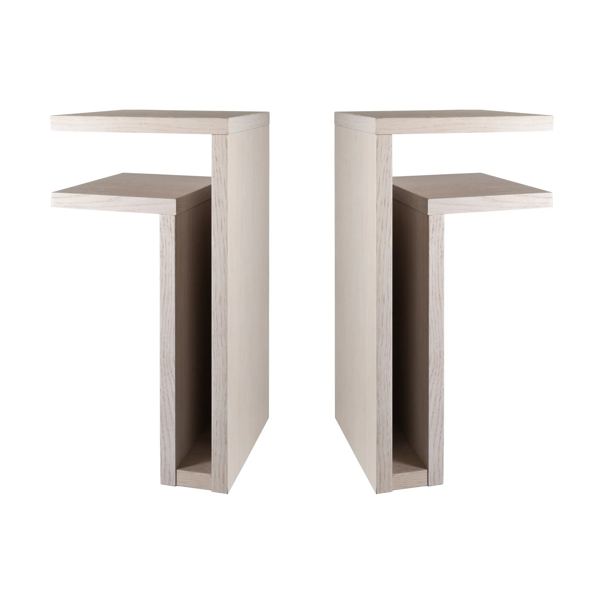 F-shelf wall shelf white oak right + left 2 parts,  Maze