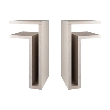 F-shelf wall shelf white oak right + left 2 parts - Maze