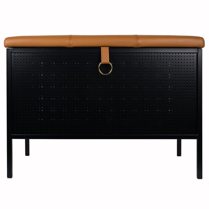 Frank storage bench - Black-Cognac - Maze