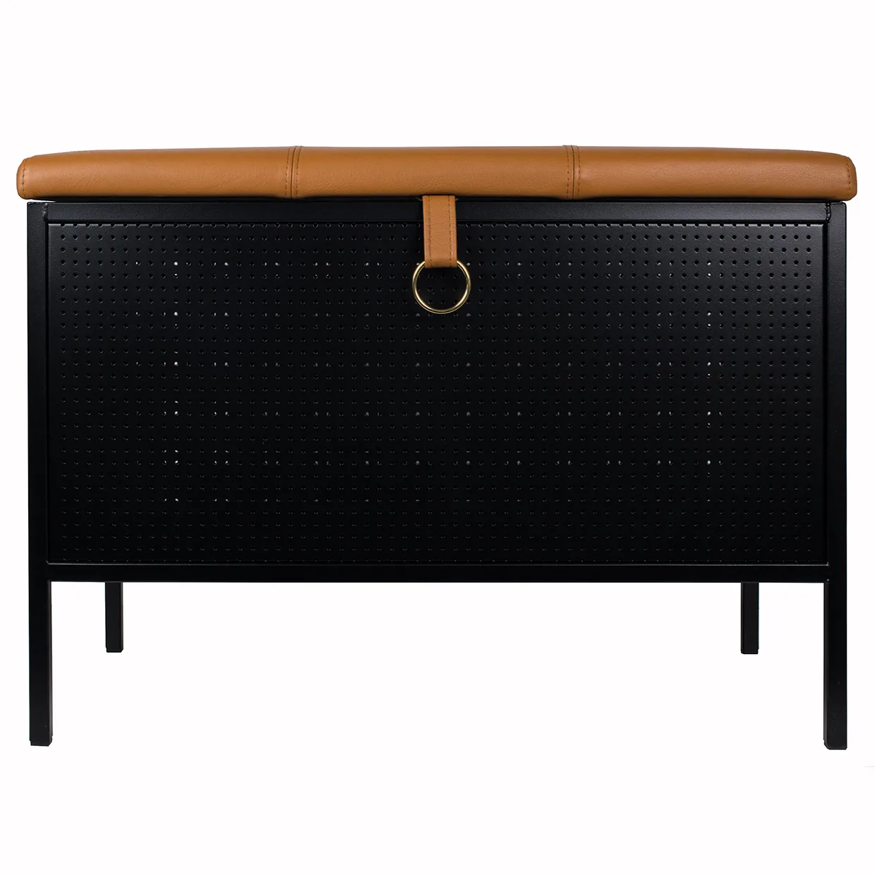 Maze Frank storage bench Black-Cognac | Scandinavian Design | Benches | Black