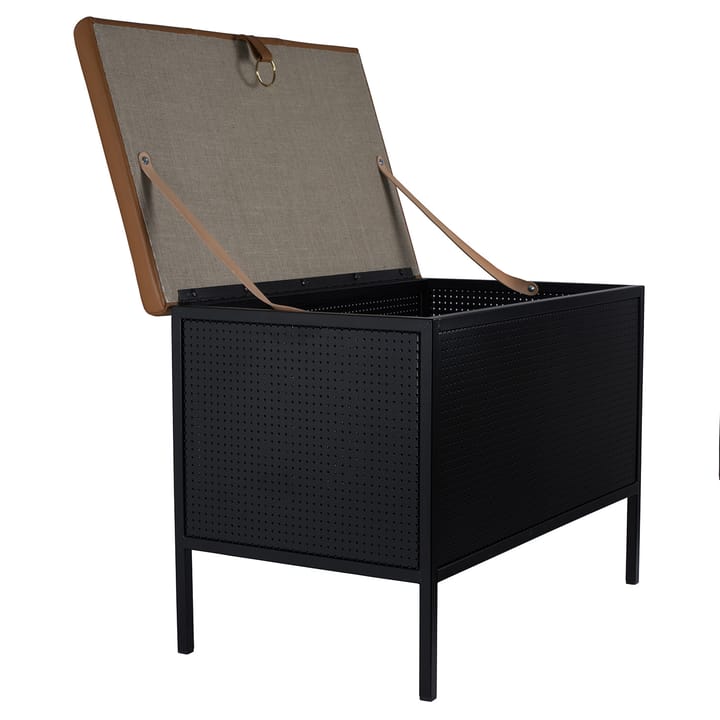 Frank storage bench - Black-Cognac - Maze