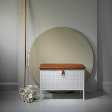 Frank storage bench - White-Cognac - Maze