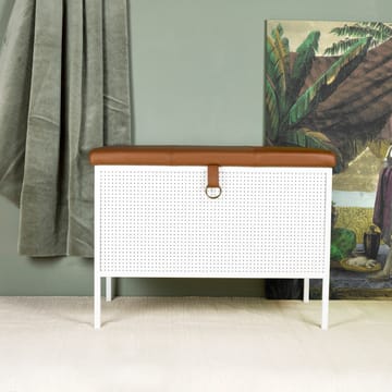 Frank storage bench - White-Cognac - Maze