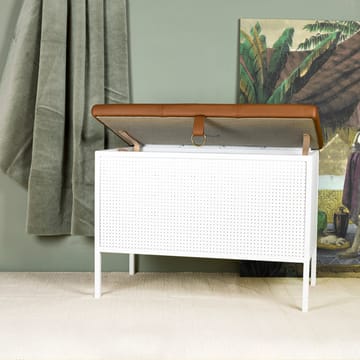 Frank storage bench - White-Cognac - Maze