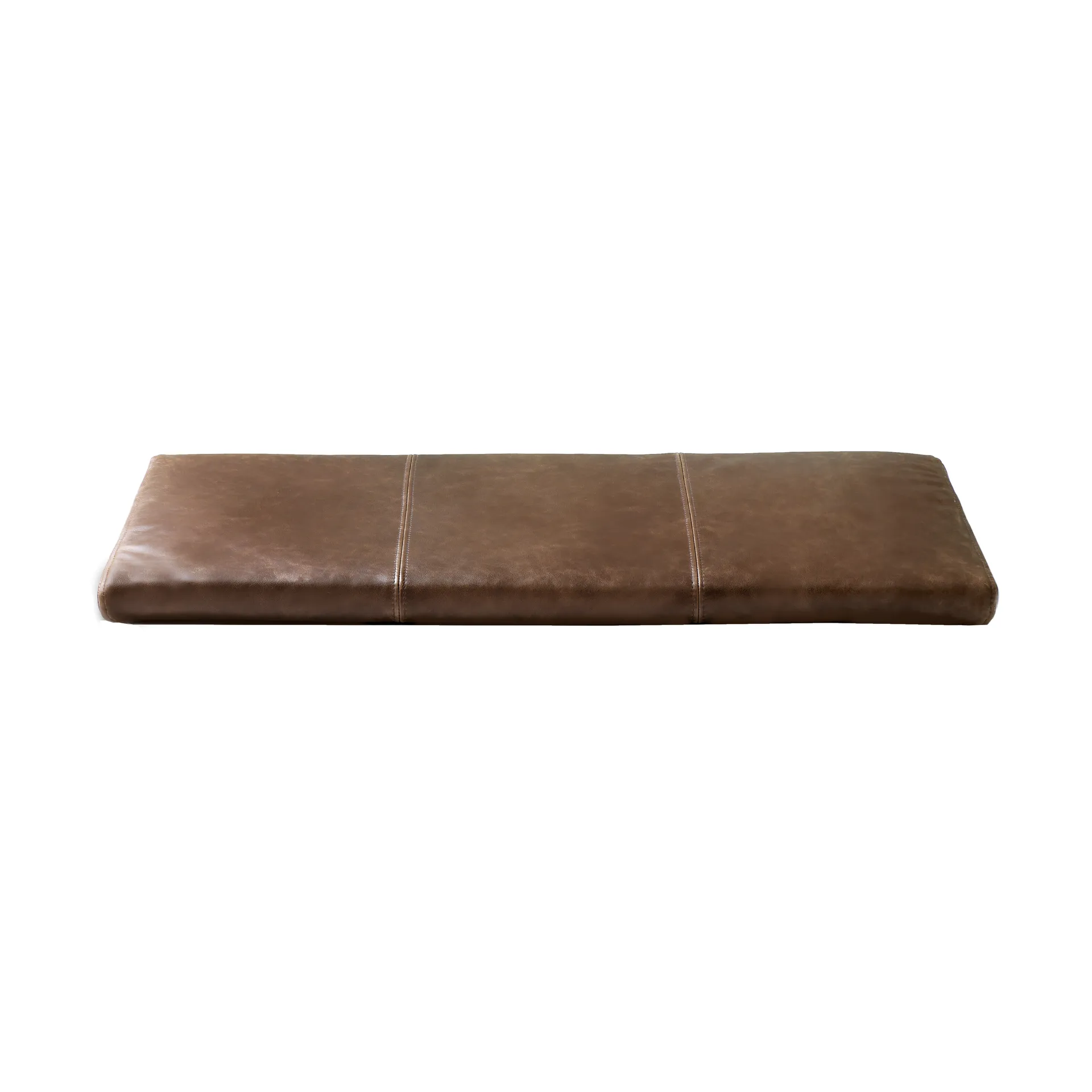 Gentle seat cushion for bench, Elmo leather vintage brown, 74.5x2.5x28.5 cm Maze