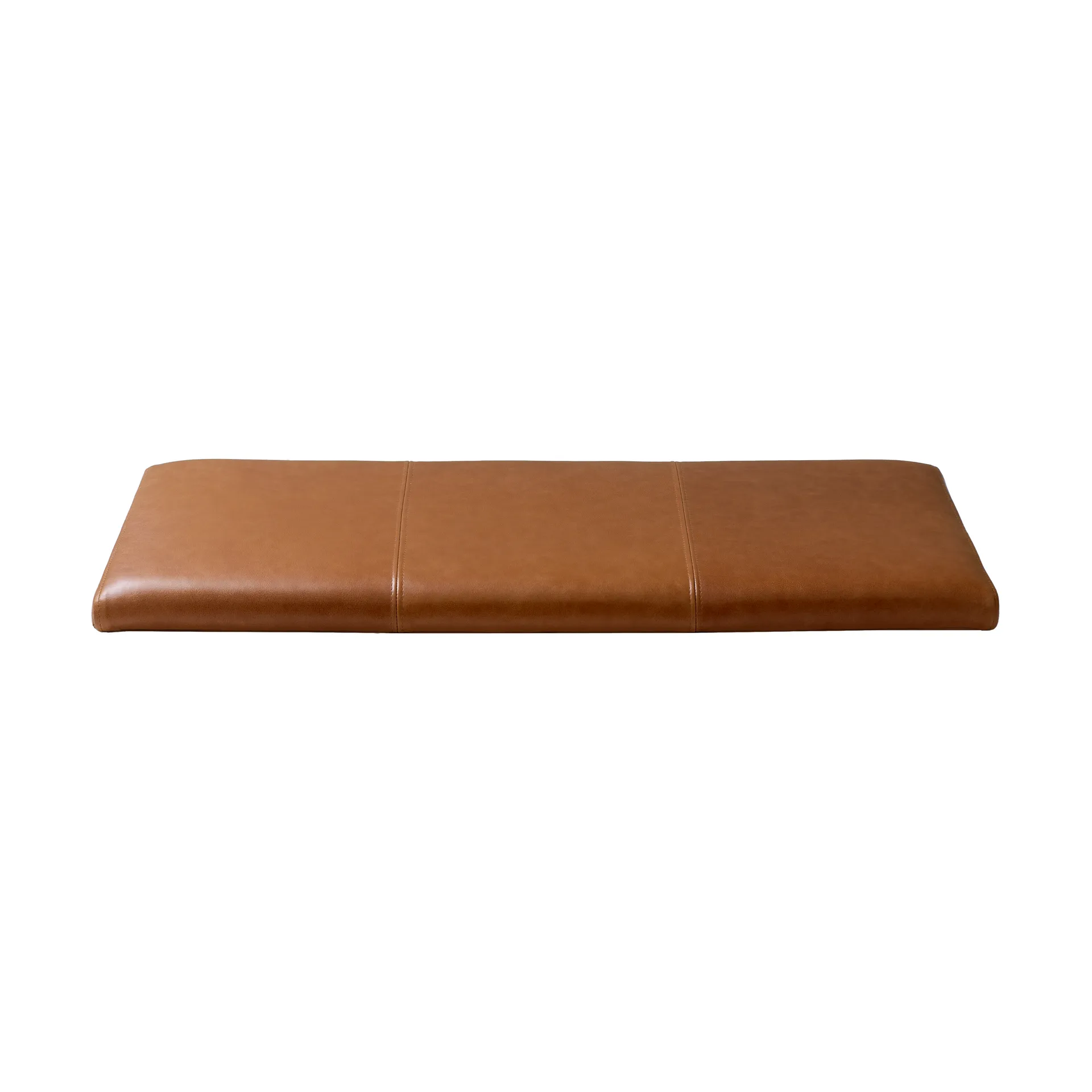 Gentle seat cushion for bench, Elmo leather vintage cognac, 74.5x2.5x28.5 cm Maze