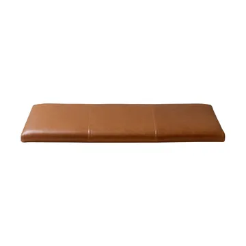 Gentle seat cushion for bench - Elmo leather vintage cognac, 74.5x2.5x28.5 cm - Maze