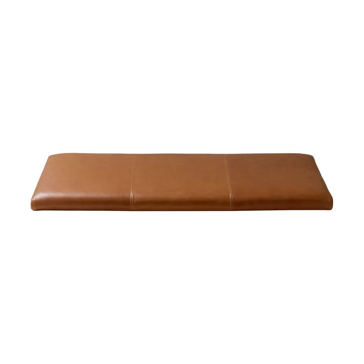 Gentle seat cushion for bench - Elmo leather vintage cognac, 74.5x2.5x28.5 cm - Maze