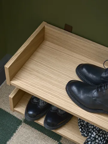 Gentle shoe rack - Oak, 78x8x30 cm - Maze