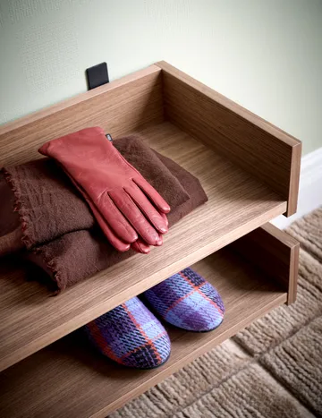 Gentle shoe rack - Walnut, 78x8x30 cm - Maze