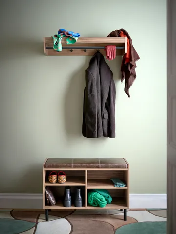 Gentle storage bench - Walnut, 78x53x35 cm - Maze