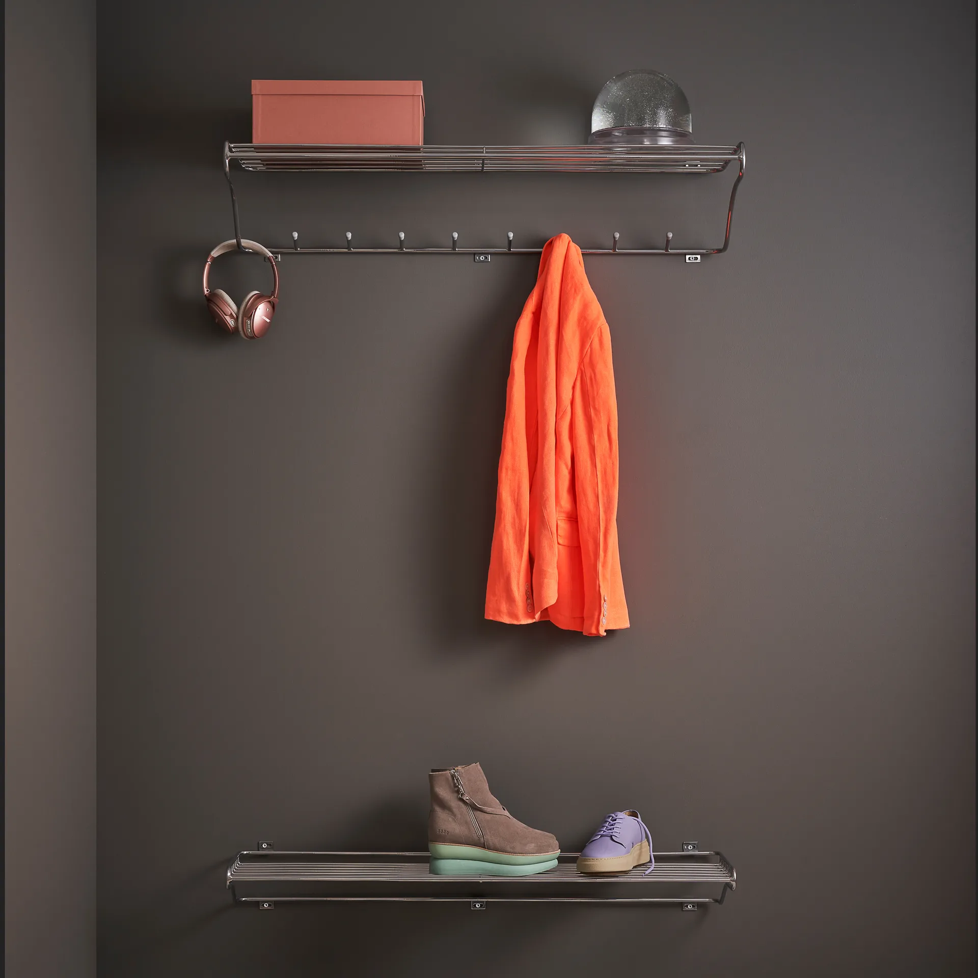 Hat Rack L, chrome Maze