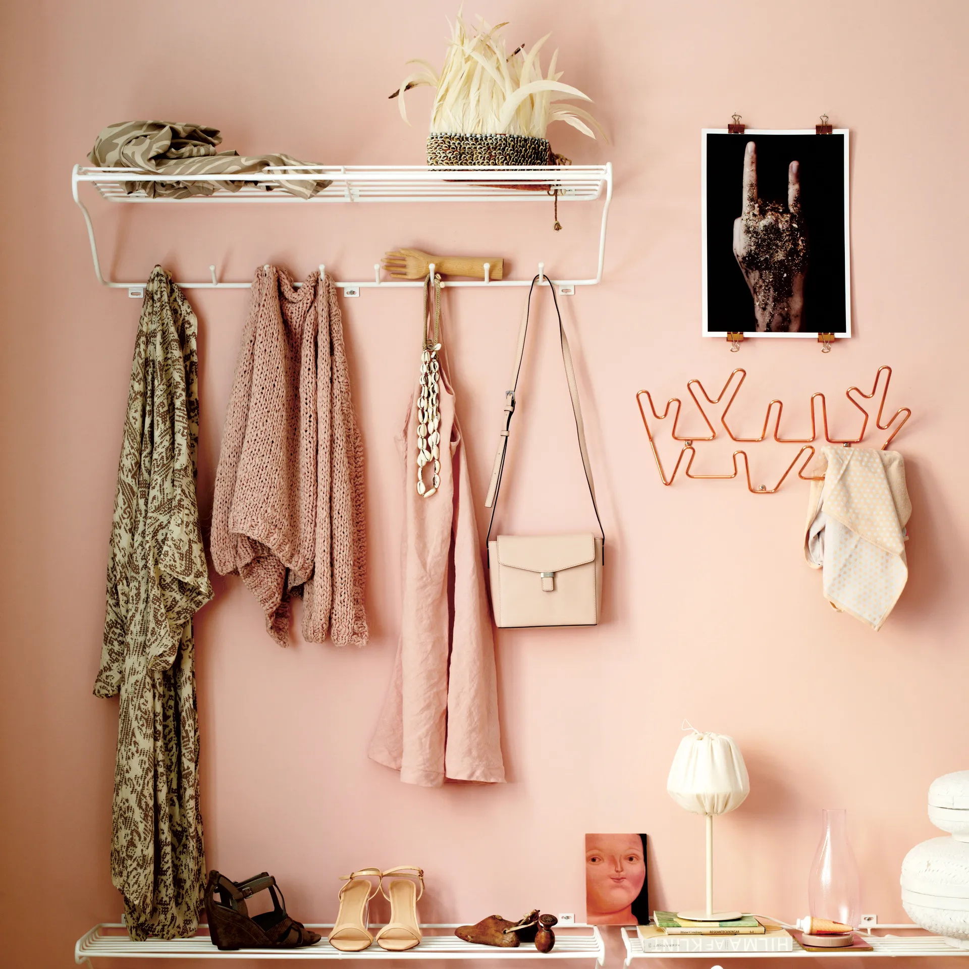 Hat Rack L, white Maze