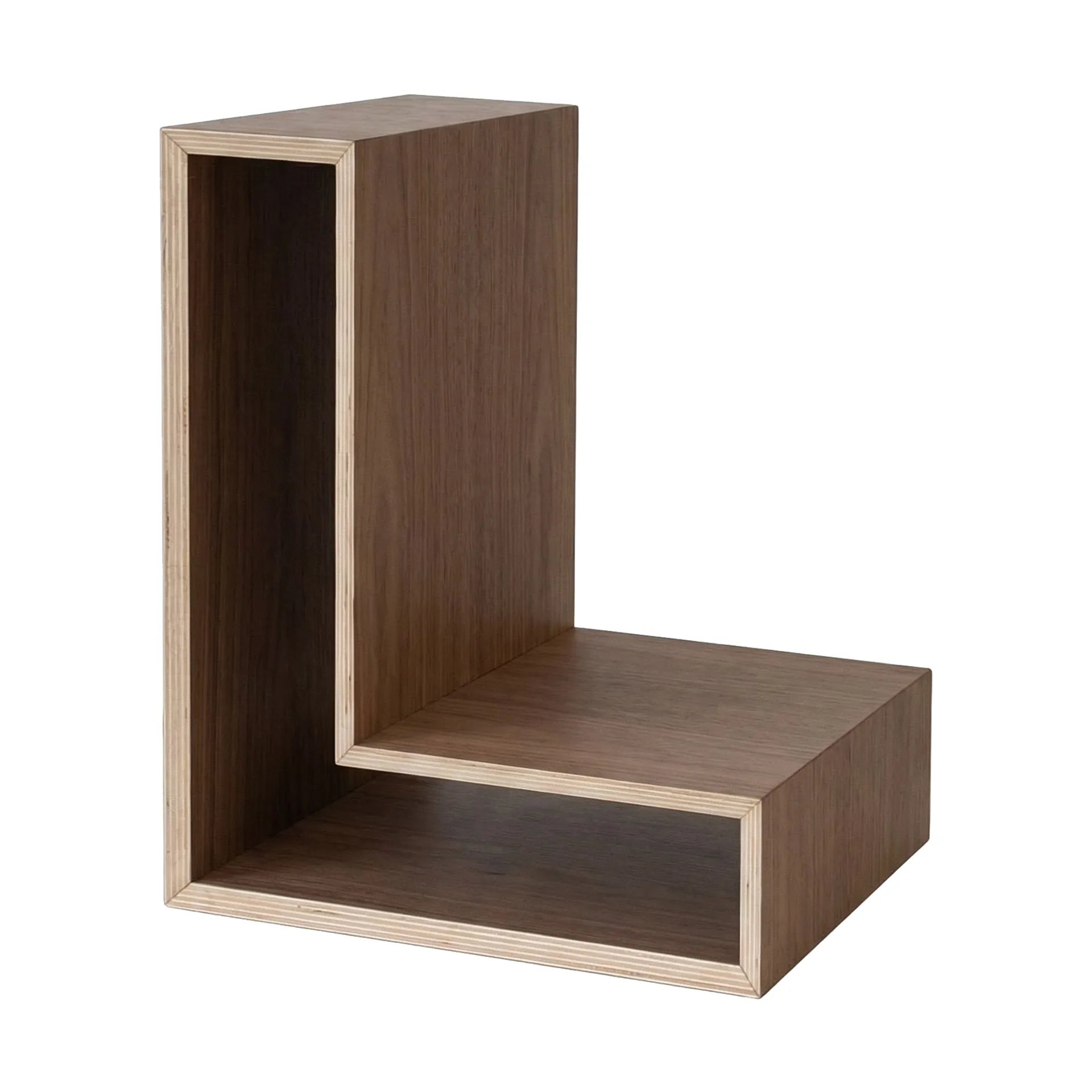L-shelf wall shelf, Walnut, 30x38x29 cm Maze