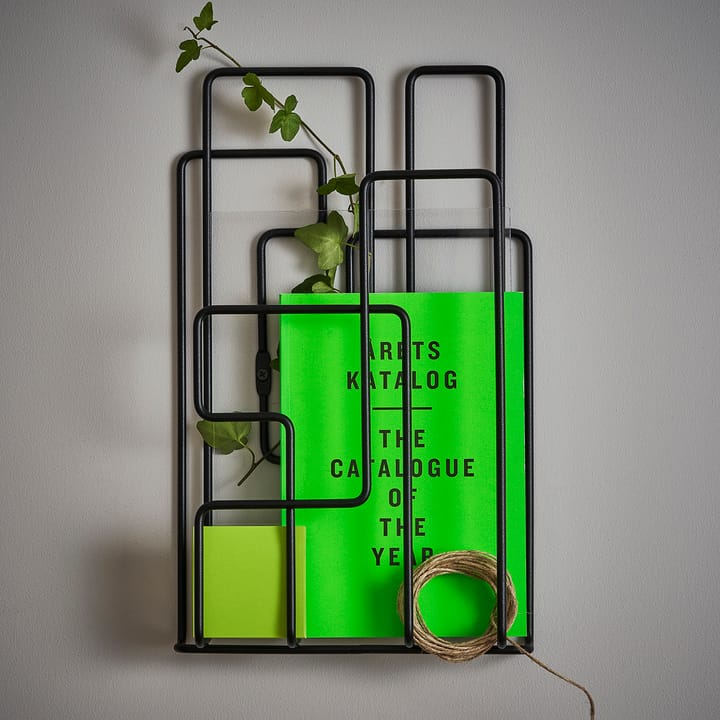 Little Saturday magazine holder, black Maze