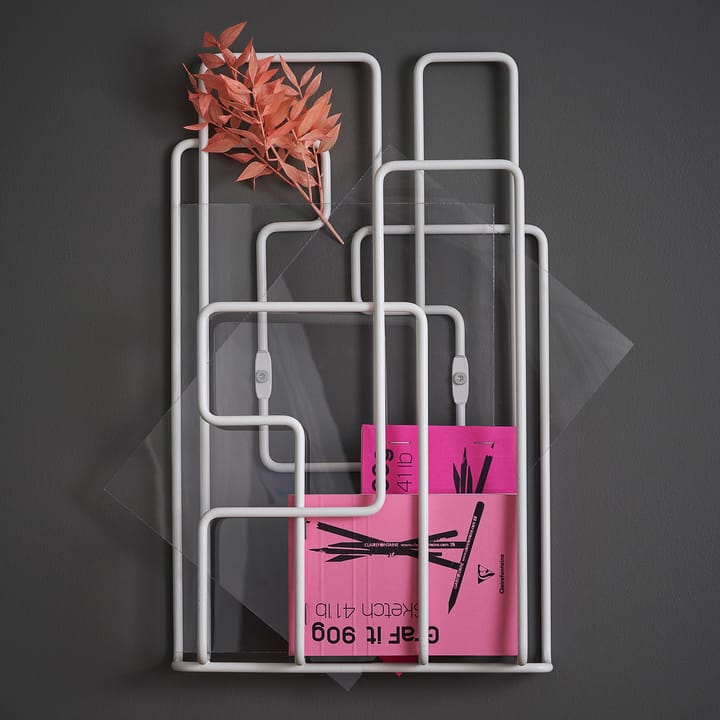 Little Saturday magazine holder, white Maze