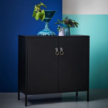 Liza cabinet - Black. Leather details - Maze