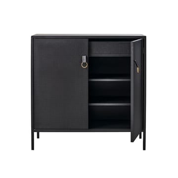 Liza cabinet - Black. Leather details - Maze