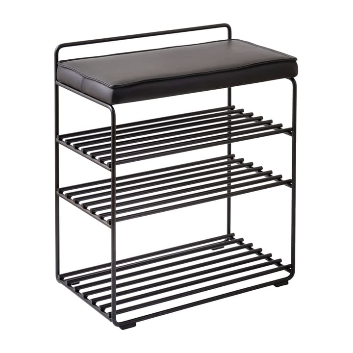 Lower East Seat shelf-stool 50x28x58 cm - Black-black leather - Maze