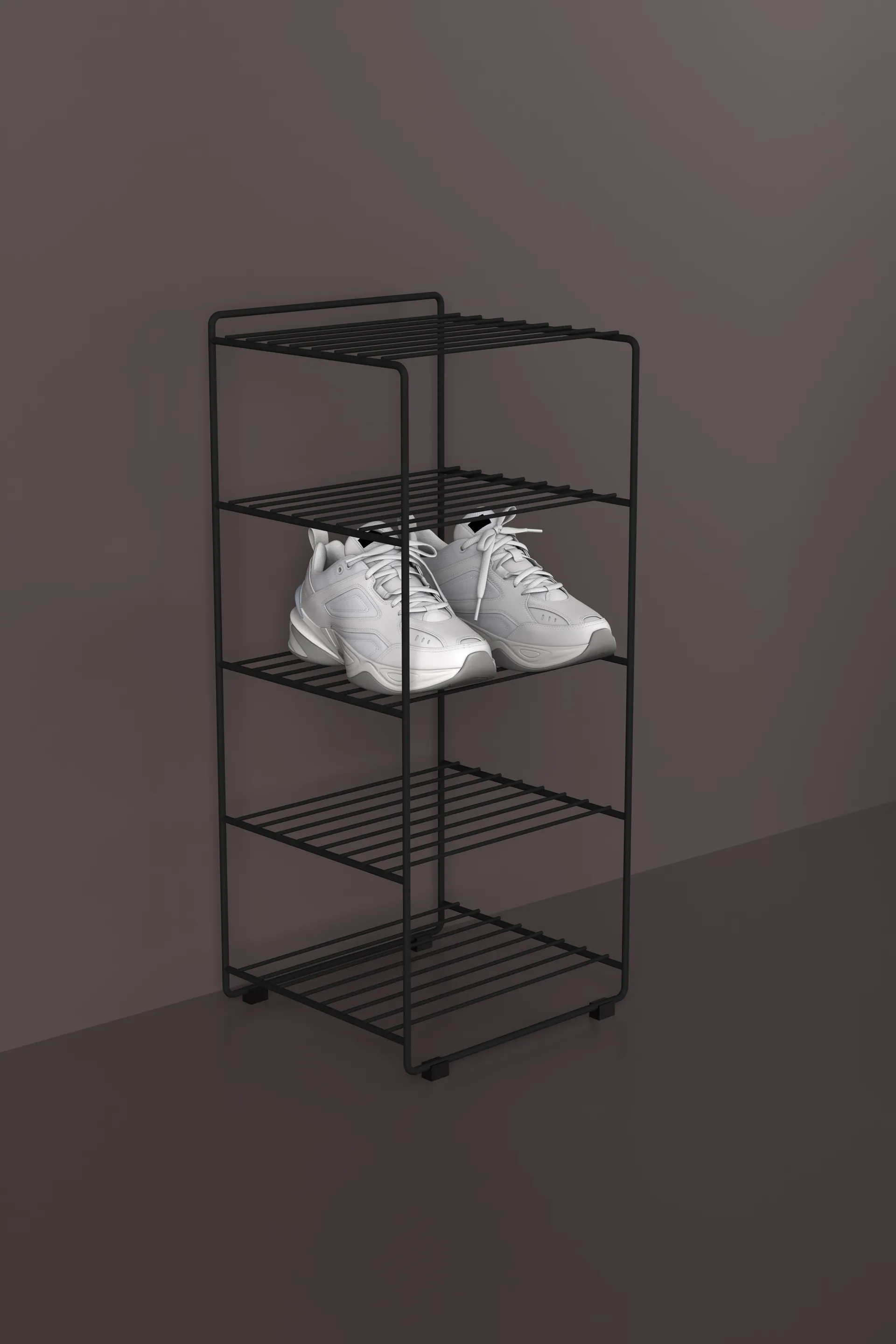 Maze Shoescraper shoe shelf, Black Maze