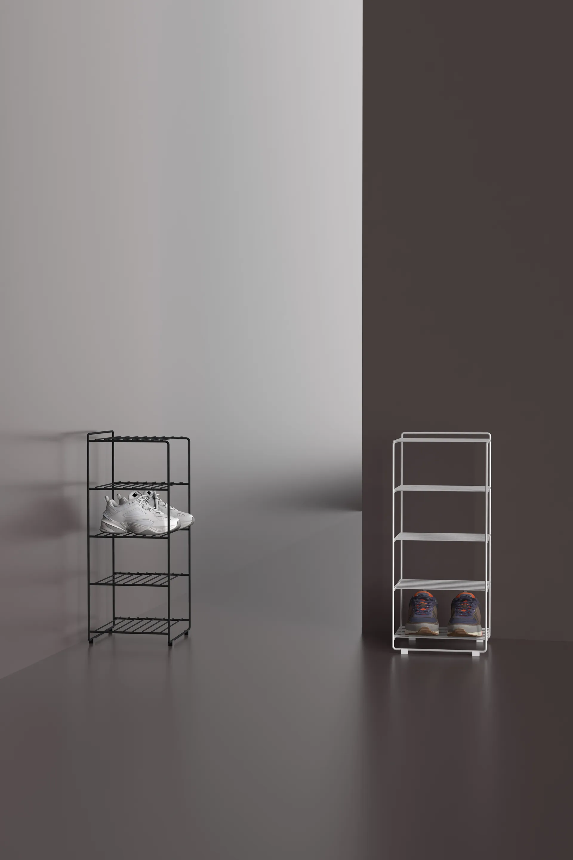 Maze Shoescraper shoe shelf, Black Maze