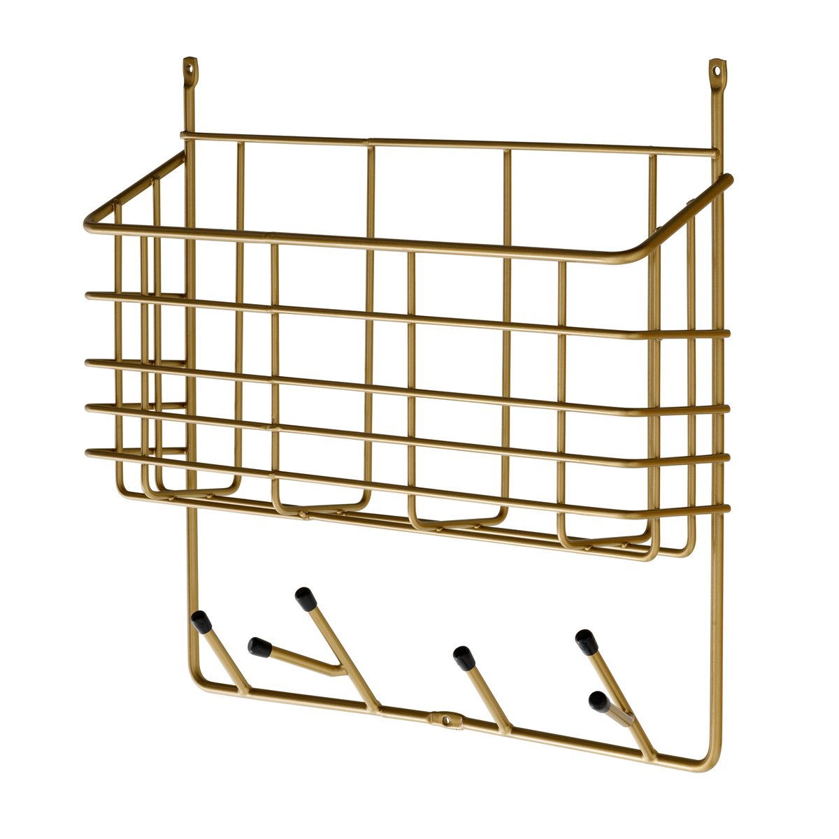 Maze Mitten shelf S Brass | Scandinavian Design | Clothes hooks & hangers | Gold-coloured