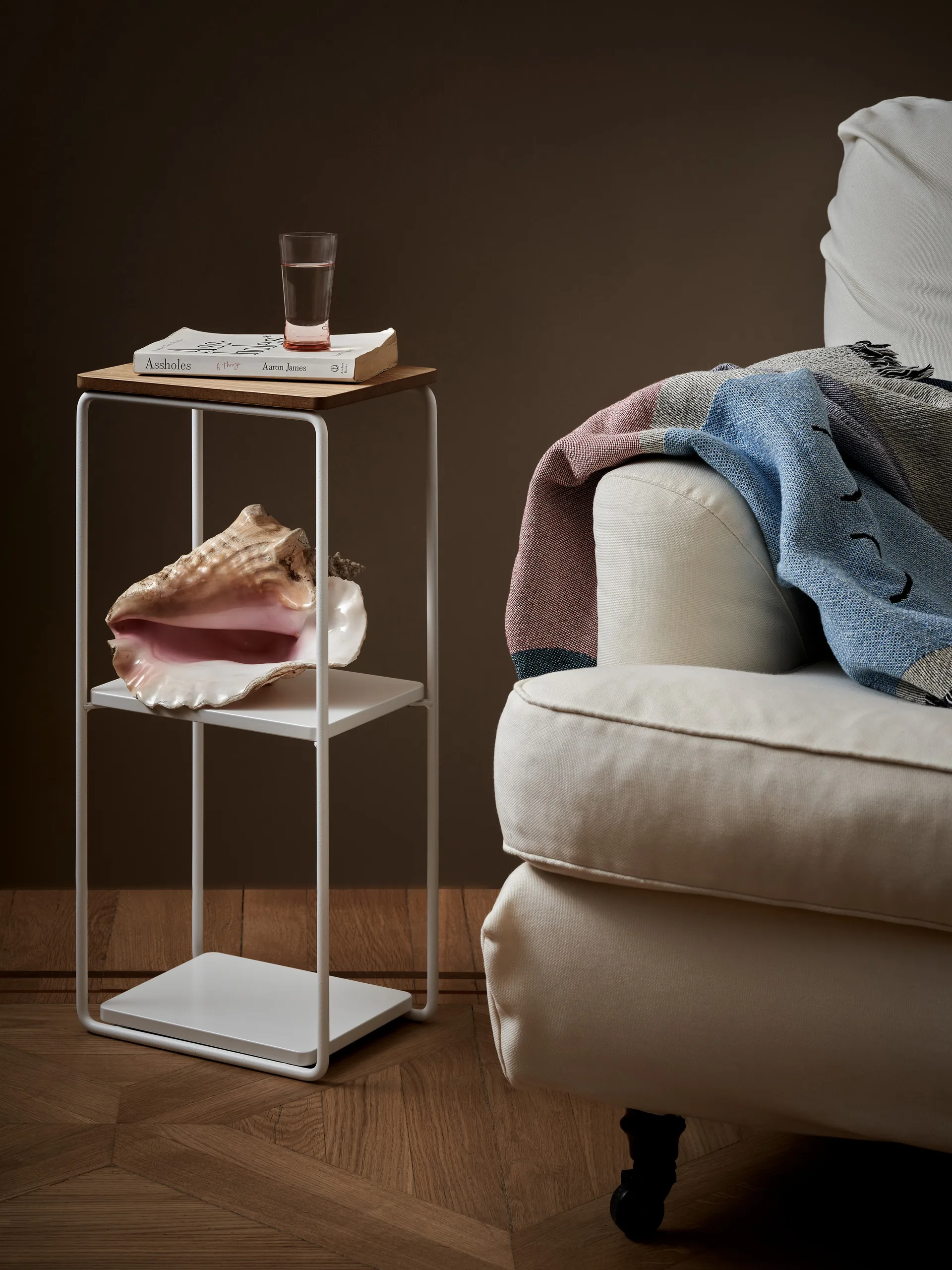 Mixrack Floor Shelf S shelf 26x19x57.2 cm, Oak-white Maze