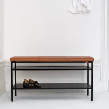 Nancy shoe shelf - Black-Cognac - Maze