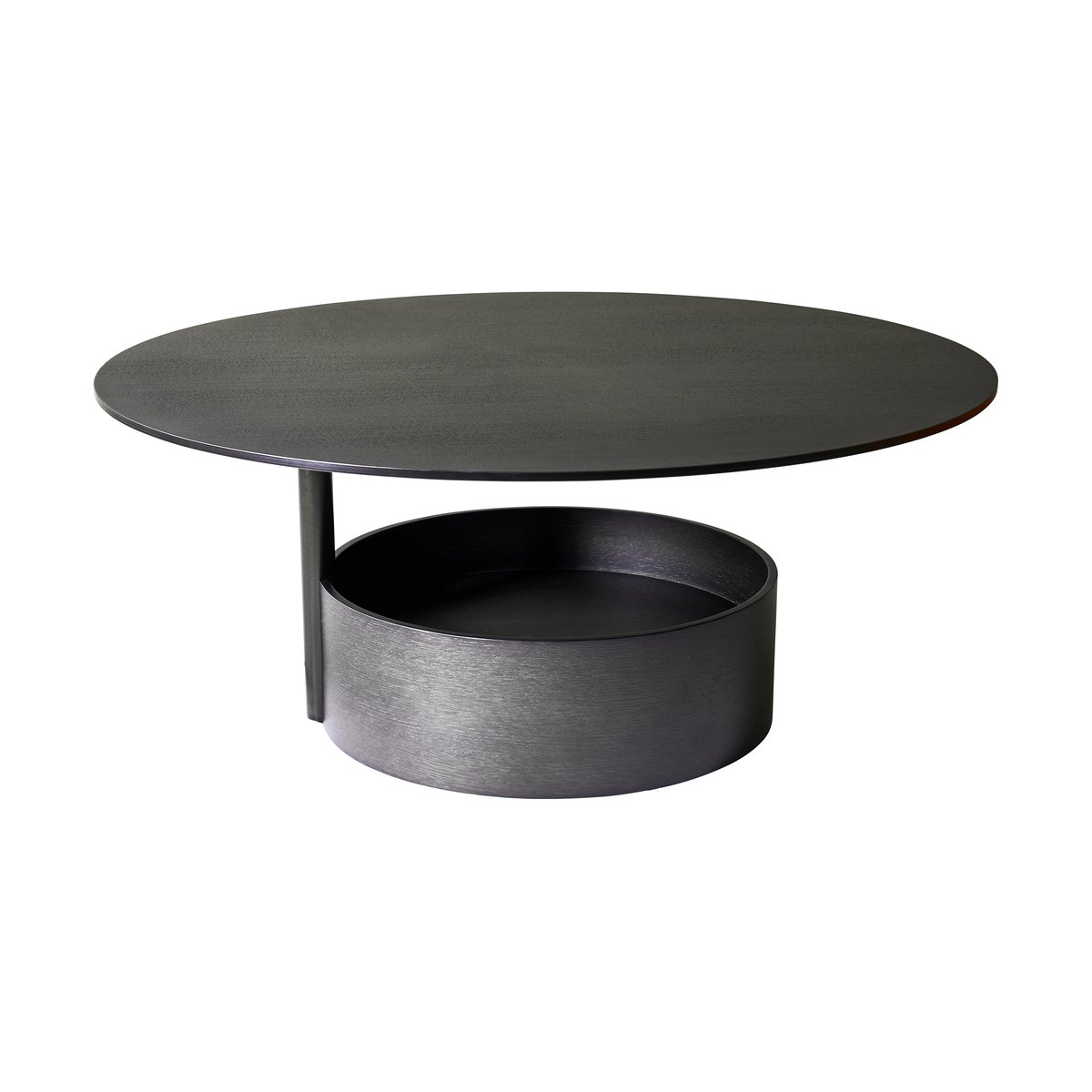 Maze Parasol L coffee table o90 cm Dark stained oak